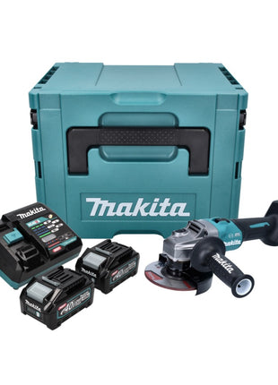 Meuleuse d'angle sur batterie Makita GA 023 GM201 40 V max. 125 mm sans balais XGT + 2x batterie 4,0 Ah + chargeur + Makpac