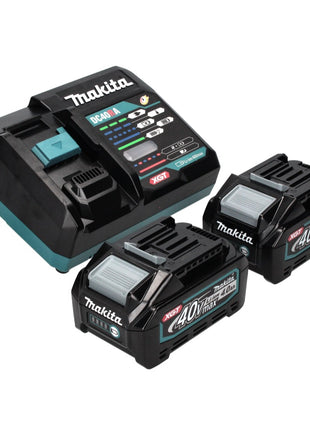 Meuleuse d'angle sur batterie Makita GA 023 GM201 40 V max. 125 mm sans balais XGT + 2x batterie 4,0 Ah + chargeur + Makpac