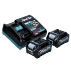 Makita Power Source Kit 40 V max ( 191L76-1 ) avec 2x BL 4025 batterie 2,5 Ah + DC 40 RA chargeur rapide XGT LXT