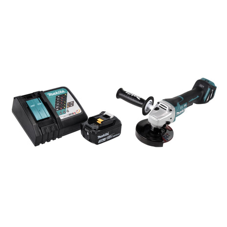 Amoladora angular a batería Makita DGA 517 RF1 18 V 125 mm sin escobillas + 1x batería 3,0 Ah + cargador