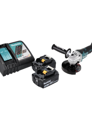 Makita DGA 517 RM Meuleuse d'angle sans fil 18 V 125 mm Brushless + 2x batterie 4,0 Ah + chargeur