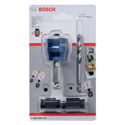 Bosch Power Change Plus Starter Set d' adaptateur 7,15 x 85 mm + Forets HSS-G à queue six pans - Multimatériaux - Carbure  (2608599010)