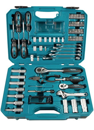 Makita Set d'outils à main Acier chrom vanadium - Embout / pince / cliquet / tournevis / clé 87 pcs. (E-08458)