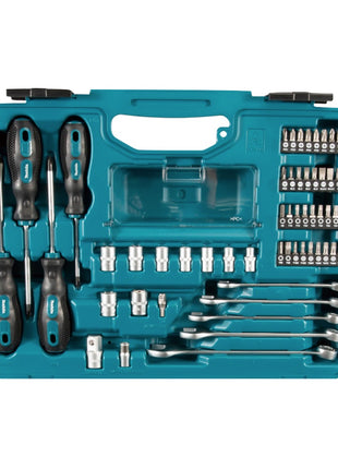 Makita Set d'outils à main Acier chrom vanadium - Embout / pince / cliquet / tournevis / clé 87 pcs. (E-08458)