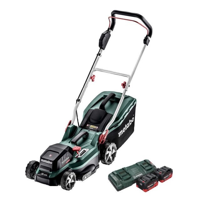 Metabo RM 36-18 LTX BL 36 Akku Rasenmäher 36 V ( 2x 18 V ) LTX Brushless + 2x Akku 8,0 Ah + Doppelladegerät - Toolbrothers