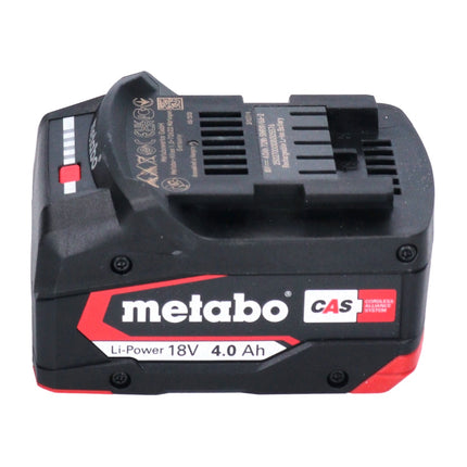 Metabo Set de batterie : 2x Batteries Li-Power 4,0 Ah 18 V CAS Li-Ion - indicateur de capacité de charge (2x 625027000)