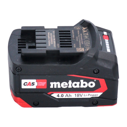Metabo Set de batterie : 2x Batteries Li-Power 4,0 Ah 18 V CAS Li-Ion - indicateur de capacité de charge (2x 625027000)