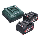 Metabo set básico 2x batería Li-Power 18 V 4,0 Ah CAS Li-Ion (2x 625027000) + cargador ASC 55 (627044000)