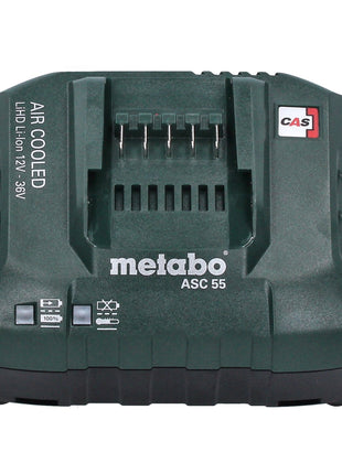 Metabo Set de base 2x Batteries Li-Power 4,0 Ah 18V CAS Li-Ion + Chargeur ASC 55 (2x 625027000) (‭627378000‬)