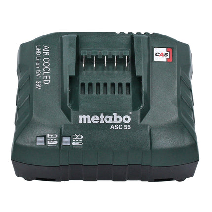 Metabo Set de base 2x Batteries Li-Power 4,0 Ah 18V CAS Li-Ion + Chargeur ASC 55 (2x 625027000) (‭627378000‬)