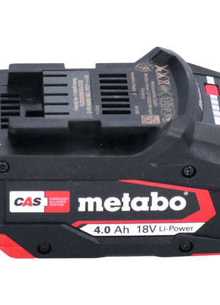 Metabo set básico 2x batería Li-Power 18 V 4,0 Ah CAS Li-Ion (2x 625027000) + cargador ASC 55 (627044000)