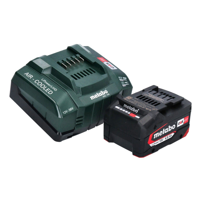 Metabo Set de base : 1x Batterie Li-Power 4,0Ah 18V CAS Li-Ion + ASC145 Chargeur (625027000) (627378000)