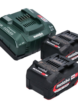 Metabo Basis Set 2x Li-Power Akkupack 18 V 4,0 Ah CAS Li-Ion Akku ( 2x 625027000 ) + ASC 145 Schnell Ladegerät ( ‭627378000‬ )