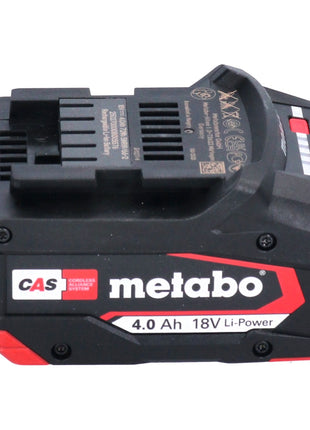 Metabo Set de base 2x Batteries Li-Power 4,0 Ah 18V CAS Li-Ion + Chargeur rapide ASC 145 (2x 625027000) (‭627378000‬)