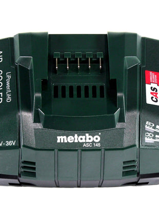 Metabo set básico 4x batería Li-Power 18 V 4,0 Ah CAS Li-Ion (4x 625027000) + cargador rápido ASC 145 (627378000)