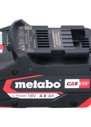 Metabo set básico 2x batería Li-Power 18 V 4,0 Ah CAS Li-Ion (2x 625027000) + cargador rápido doble ASC 145 DUO (627495000)