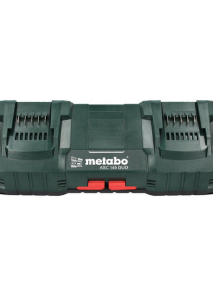 Metabo Coffret de base 4x batterie Li-Power 18 V 4,0 Ah CAS Li-Ion ( 4x 625027000 ) + ASC 145 DUO chargeur double rapide ( 627495000 )