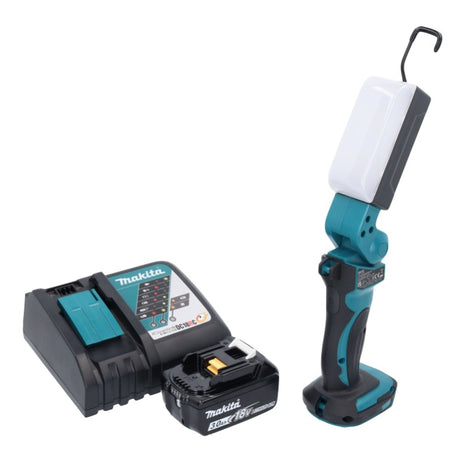 Makita DML 801 RF1 X Lampe à LED sans fil Lampe de travail 18 V 240 lm + diffuseur + 1x batterie 3,0 Ah + chargeur