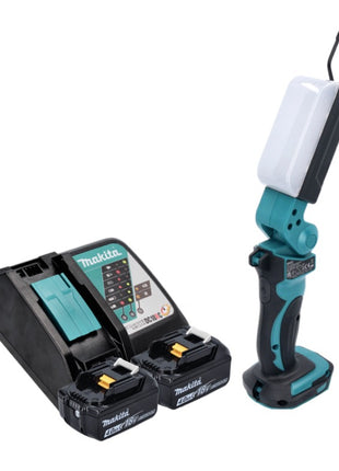 Makita DML 801 RM X LED Lampe de travail sans fil 18 V 240 lm + diffuseur + 2x batterie 4,0 Ah + chargeur