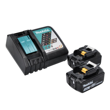 Makita DML801RT X Lampe LED de travail sans fil 240lm 18V + 2x Batteries 5,0 Ah + Chargeur + Diffuseur