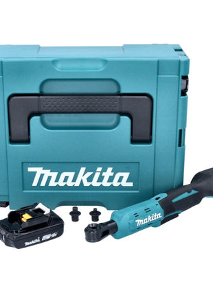 Makita DWR 180 A1J destornillador de carraca inalámbrico 18 V 47,5 Nm 1/4" 3/8" + 1x batería 2,0 Ah + Makpac - sin cargador