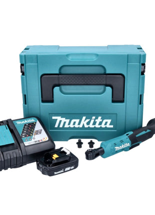 Makita DWR 180 RA1J wkrętarka akumulatorowa z grzechotką 18 V 47,5 Nm 1/4" 3/8" + 1x akumulator 2,0 Ah + ładowarka + Makpac