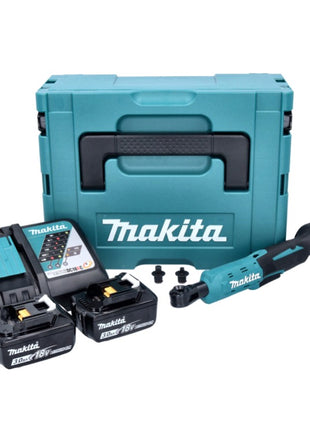 Makita DWR 180 RFJ Visseuse à cliquet sans fil 18 V 47,5 Nm 1/4'' 3/8'' + 2x batterie 3,0 Ah + chargeur + Makpac