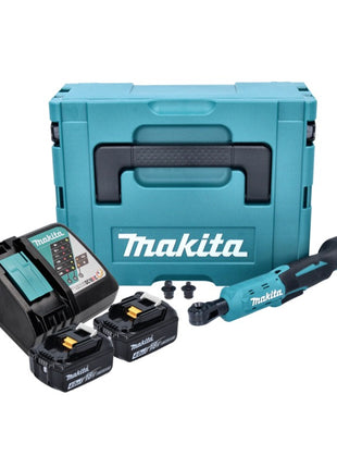 Makita DWR 180 RMJ destornillador de carraca a batería 18 V 47,5 Nm 1/4" 3/8" + 2x batería 4,0 Ah + cargador + Makpac