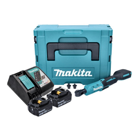 Makita DWR 180 RMJ destornillador de carraca a batería 18 V 47,5 Nm 1/4" 3/8" + 2x batería 4,0 Ah + cargador + Makpac