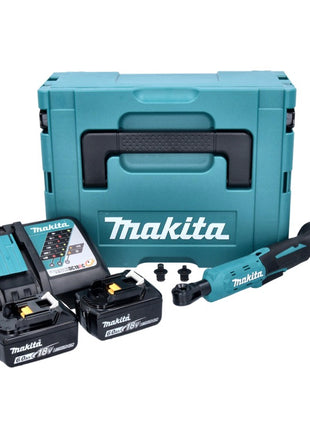 Makita DWR 180 RGJ wkrętarka akumulatorowa z grzechotką 18 V 47,5 Nm 1/4" 3/8" + 2x akumulator 6,0 Ah + ładowarka + Makpac