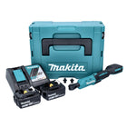 Makita DWR 180 RGJ Visseuse à cliquet sans fil 18 V 47,5 Nm 1/4'' 3/8'' + 2x batterie 6,0 Ah + chargeur + Makpac