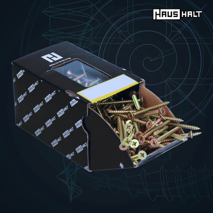 HausHalt Vis à bois universelle 4,0 x 35 mm PZ2 - 500 pièces (000051371145)