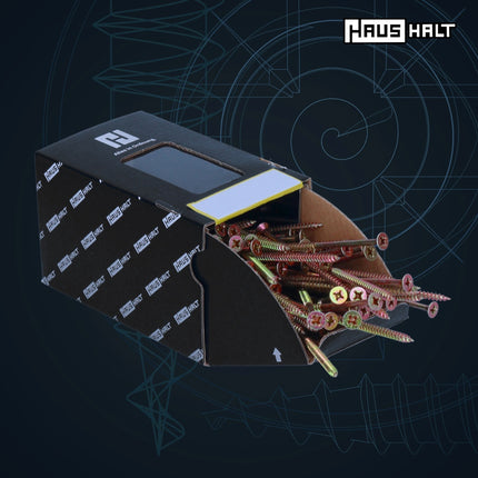 HausHalt Universal Holzbauschraube Holzschraube 6,0 x 140 mm PZ3 100 Stk. ( 000051371217 ) gelb verzinkt Kreuzschlitz Pozidriv Senkkopf Teilgewinde - Toolbrothers
