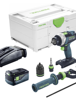 Taladro atornillador a batería Festool TDC 18/4 18 V 75 Nm sin escobillas + 1x batería 6,2 Ah + cargador + systainer