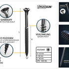 HausHalt Vis à bois universelle 4,0 x 60 mm PZ2 - 1000 pièces (4x 000051371154)