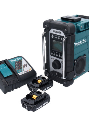 Makita DMR 107 RA radio de obra con batería 7,2 - 18 V + 2x baterías 2,0 Ah + cargador