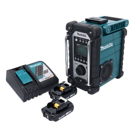 Makita DMR 107 RA radio de obra con batería 7,2 - 18 V + 2x baterías 2,0 Ah + cargador