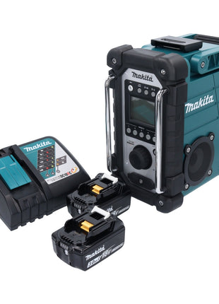 Makita DMR 107 RF batería radio de obra 7,2 - 18 V + 2x baterías 3,0 Ah + cargador