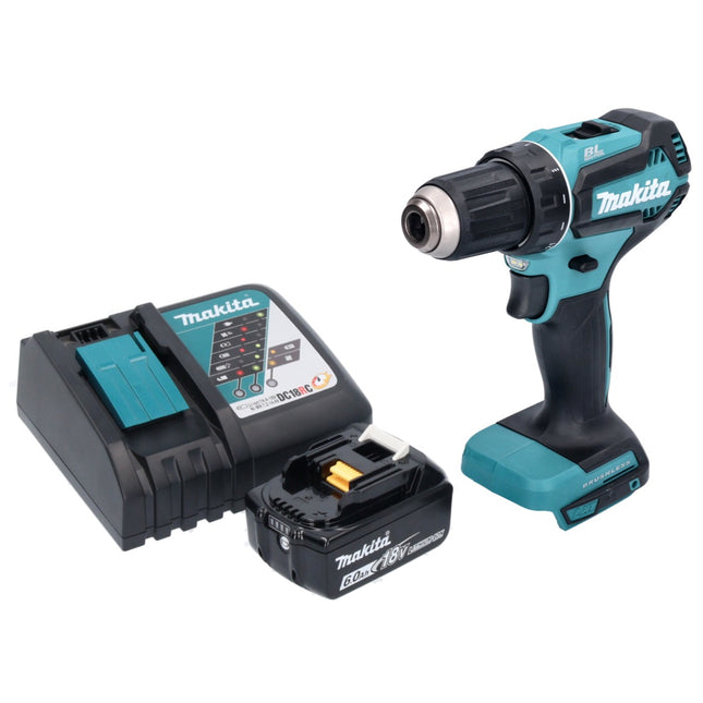 Makita DDF 485 RG1 Perceuse-visseuse sans fil 18 V 50 Nm sans balais + 1x Batterie 6,0 Ah + Chargeur