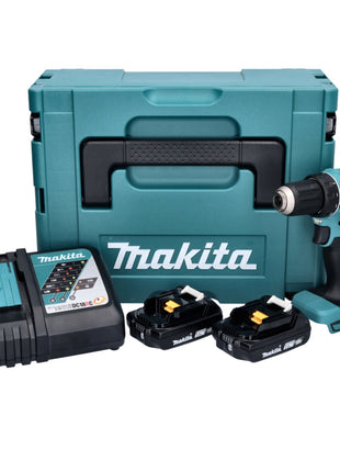 Taladro atornillador inalámbrico Makita DDF 485 RAJ 18 V 50 Nm sin escobillas + 2 baterías 2,0 Ah + cargador + Makpac