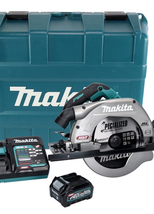 Makita HS 009 GD101 XGT Scie circulaire portative sans fil 40 V maxi 235 mm brushless + 1x Batterie 2,5 Ah + Chargeur + Mallette