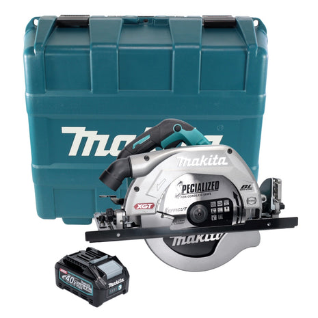 Sierra circular manual a batería Makita HS 009 GM101 XGT 40 V máx. 235 mm sin escobillas + 1x batería 4,0 Ah + estuche - sin cargador