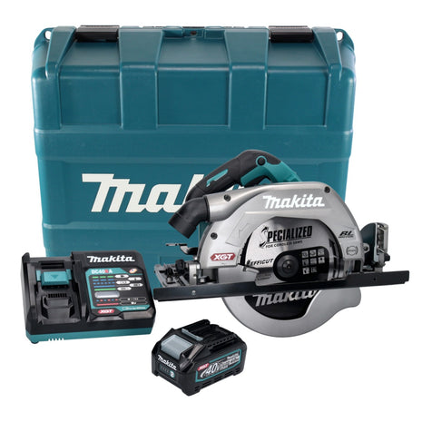 Sierra circular de mano Makita HS 009 GM101 XGT 40 V máx. 235 mm sin escobillas + 1x batería 4,0 Ah + cargador + estuche