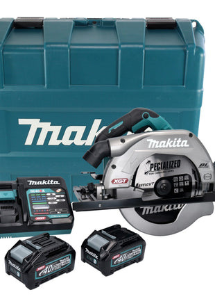 Makita HS 009 GM101 Scie circulaire sans fil XGT max. 235 mm 40V Brushless + 2x Batteries 4,0Ah + Chargeur + Coffret