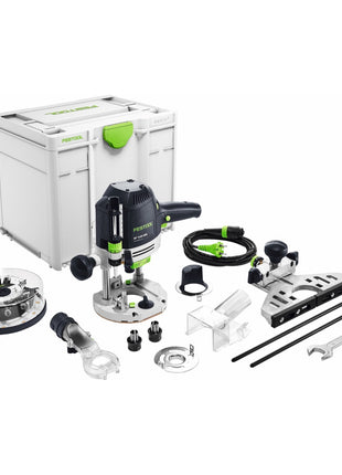 Festool OF 1400 EBQ-Plus + Box-OF-S Oberfräse 1400 W 6 - 12,7 mm ( 576540 ) + 10 tlg. Fräser Set + Systainer - Toolbrothers