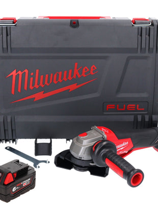 Meuleuse d'angle sur batterie Milwaukee M18 FSAGV115XPDB-601X 18 V 115 mm sans balais + 1x batterie 6,0 Ah + boîtier HD - sans chargeur