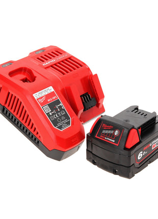 Meuleuse d'angle sur batterie Milwaukee M18 FSAGV115XPDB-601X 18 V 115 mm sans balais + 1x batterie 6,0 Ah + chargeur + boîtier HD