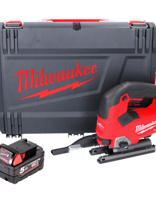 Sierra de calar a batería Milwaukee M18 FJS-501X 18 V 25 mm carrera sin escobillas + 1x batería 5,0 Ah + caja HD - sin cargador