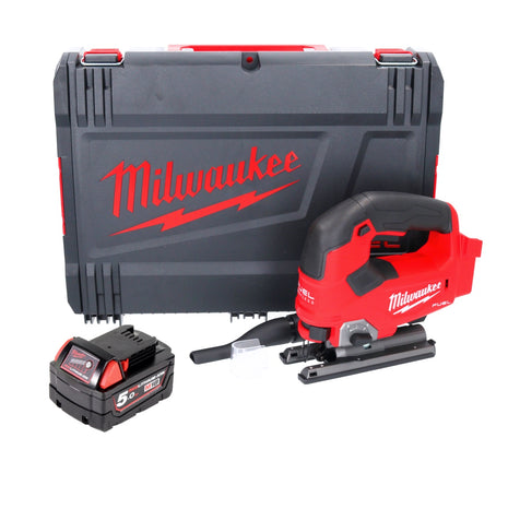 Sierra de calar a batería Milwaukee M18 FJS-501X 18 V 25 mm carrera sin escobillas + 1x batería 5,0 Ah + caja HD - sin cargador