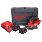Milwaukee M18 FJS-502X Scie sauteuse sans fil 18 V course 25 mm Brushless ( 4933464727 ) + 2x batterie 5,0 Ah + chargeur + HD Box